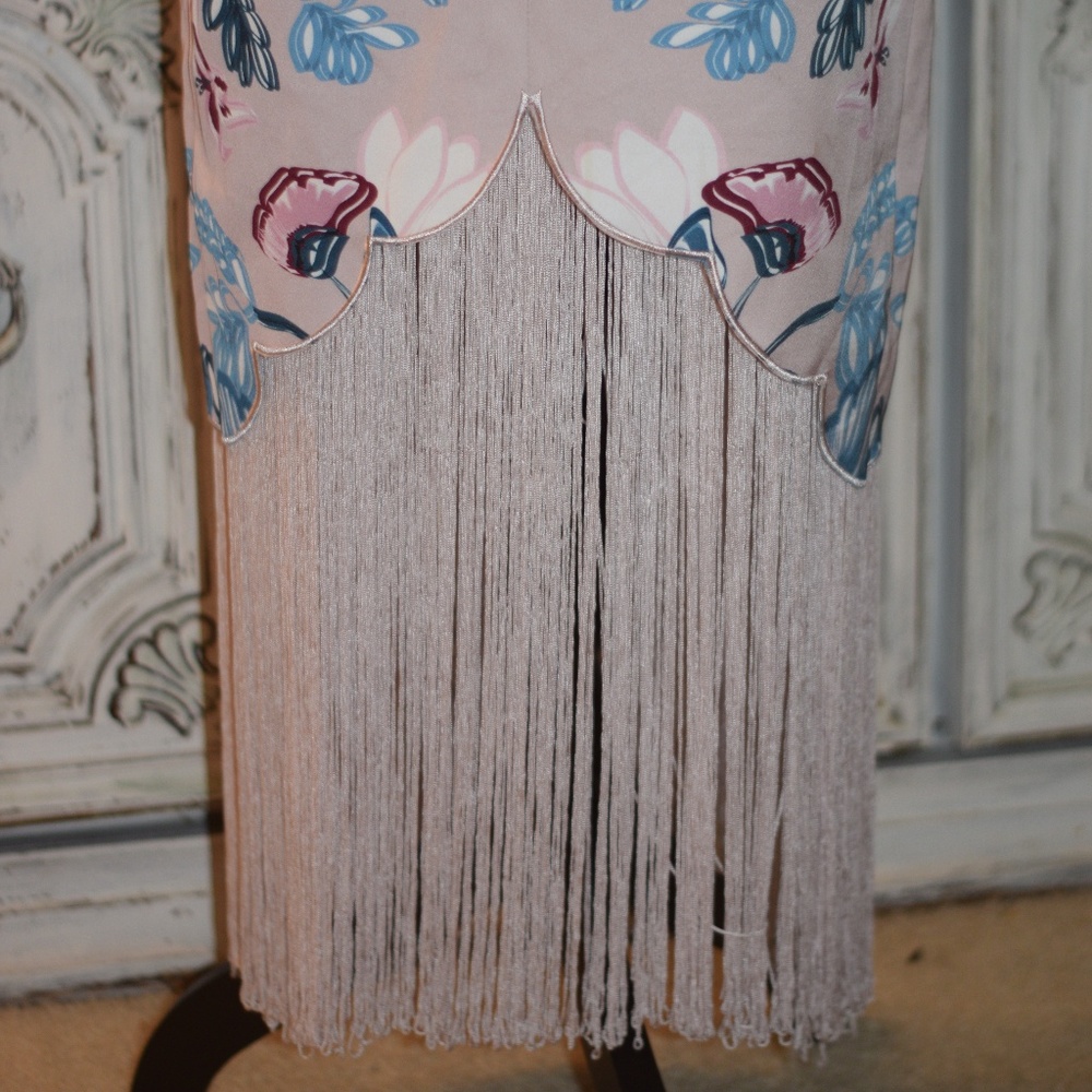 Keepsake Other Side Fringe Floral Midi Dress